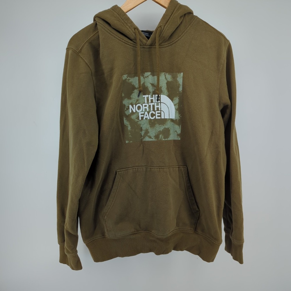 The North Face Hoodie Mens Medium‎ Brown Pullover Sweatshirt Graphic Logo